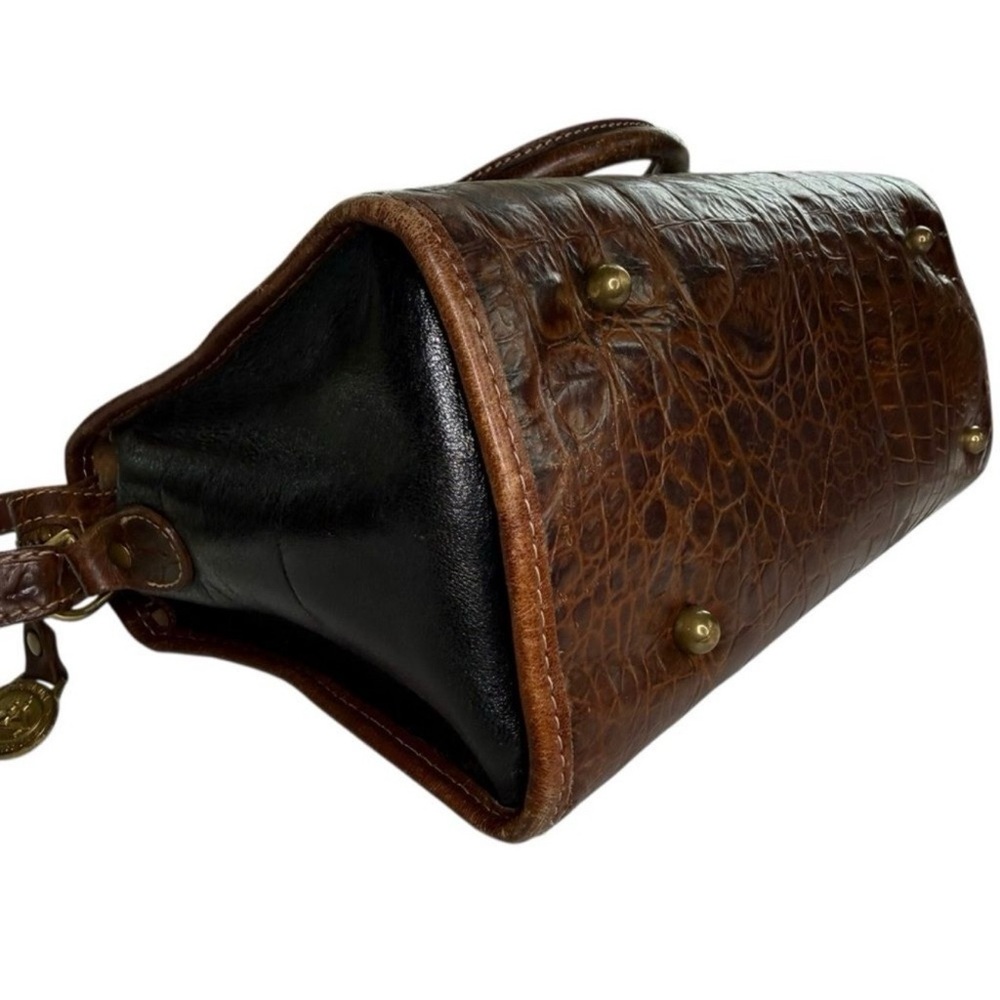 Brahmin Elegant Brown and Black Leather Handbag - Picture 6 of 11